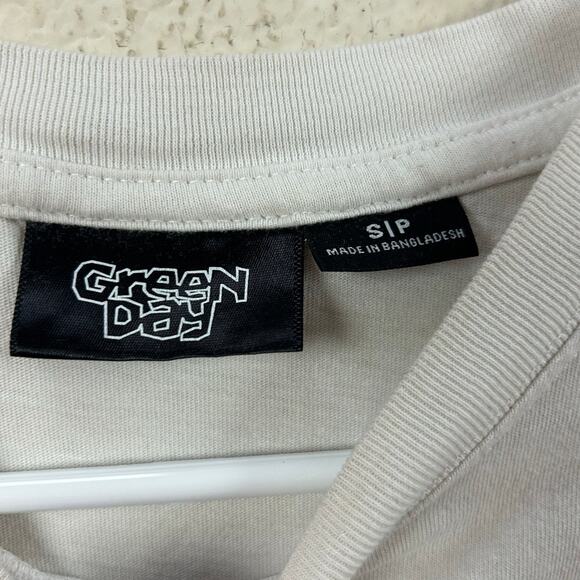 Green Day White Band Tee size S - Picture 3 of 7